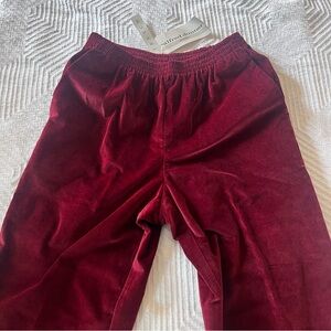 Alfred Dunner Petite Corduroy Elastic Waist Pants Women’s 6P Merlot NWT